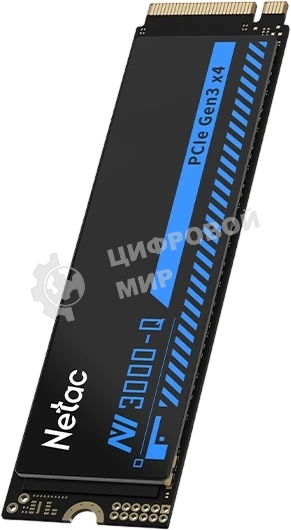 Накопитель SSD M.2 Netac 1.0Tb NV3000 Series Retail (PCI-E 3.0 x4, up to 3100/2100MBs, 3D NAND, 600TBW, NVMe 1.4, 22х80мм, heatsink)