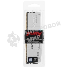 Оперативная память Kingston Fury Beast, DDR5, 16Gb (1x16Gb), 5600MHz, CL40, DIMM, радиатор, RGB, белый