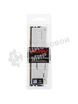 Оперативная память Kingston Fury Beast, DDR5, 16Gb (1x16Gb), 5600MHz, CL40, DIMM, радиатор, RGB, белый
