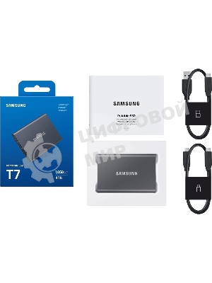 Внешний SSD Samsung T7 Shield, 4TB, USB 3.2 Gen 2 Type-C, R/W 1050/1000, черный