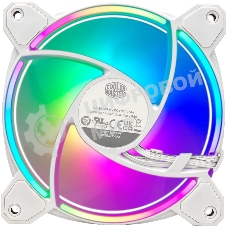 Вентилятор для корпуса Cooler Master MasterFan MF120 Halo2 ARGb 120х120x25 белый 4-pin 27дБ (MFL-B2DW-21NP2-R2) Ret