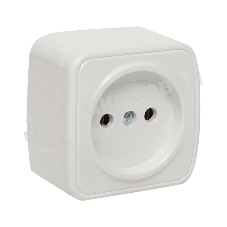 Розетка EKF EGR10-022-10 б/з, 10А, ОП Basic Минск белый