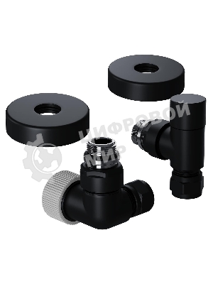 Набор термостатический трехосевой Royal Thermo Design Pro 15мм М30х1,5 черный