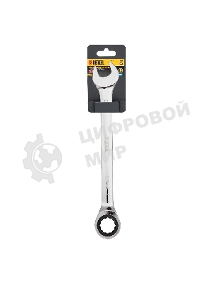 Ключ комбинированный Denzel, с трещеткой, 27 мм
