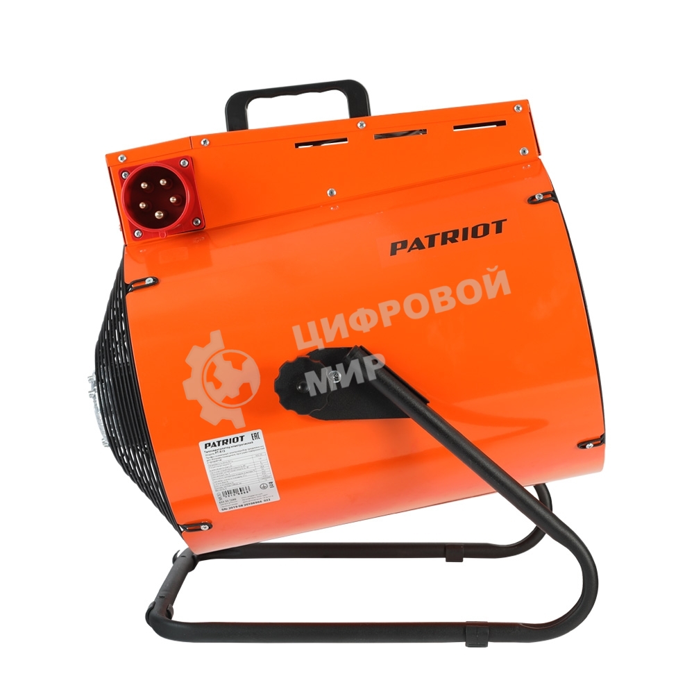 Тепловентилятор электрический Patriot PT-R 15, оранжевый/черный, 15 кВт, 150 м2, 380В, терморегулятор