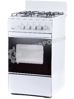 Плита газовая Лада Nova RG 24043 белый, конфорок 4 шт, духовка 50 л, 50 см x 85 см x 60 см