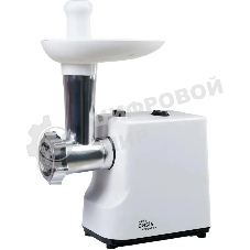 Мясорубка электрическая Oasis MG-LK1 белый, 1300 Вт, 1.5 кг/мин, реверс, защита от перегрузки, насадки - 4