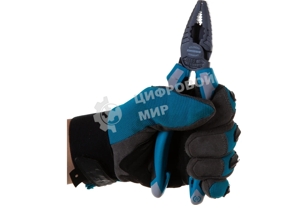 Плоскогубцы Gross 16973 комбинированные, 180 мм, трехкомпонентные рукоятки