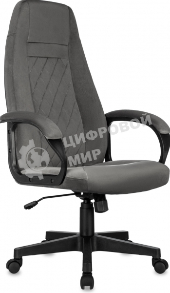 Кресло руководителя Бюрократ CH-730 Fabric темно-серый Holland 18 крестов. пластик