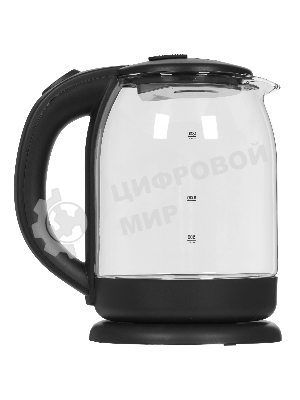 Электрочайник Centek CT-0010 черный, 1.8 л, 1900 Вт, скрытый нагревательный элемент