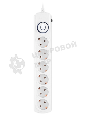 Сетевой фильтр Ippon BK-6-EU-3-10-W 3 м, 6 розеток, белый, коробка