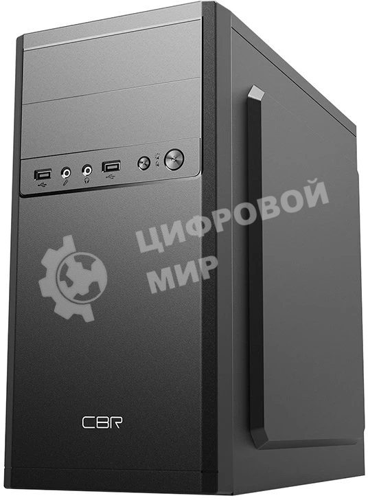 Компьютерный корпус CBR RD873, без БП, mATX Minitower 2хUSB 2.0, HD Audio+Mic, кабель питания 1.2м, черный PCC-MATX-RD873-WPSU