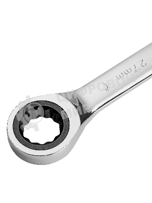 Ключ комбинированный Denzel, с трещеткой, 27 мм