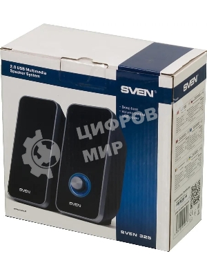 Акустическая система 2.0 SVEN 325, черный, USB, мощность 2x3 Вт(RMS) SVEN 325, черный, USB, акустическая система 2.0, мощность 2x3 Вт(RMS)