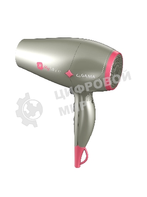 Фен GA.MA Diamond my style GH0304 серебристый/розовый, 2300 Вт, компактный