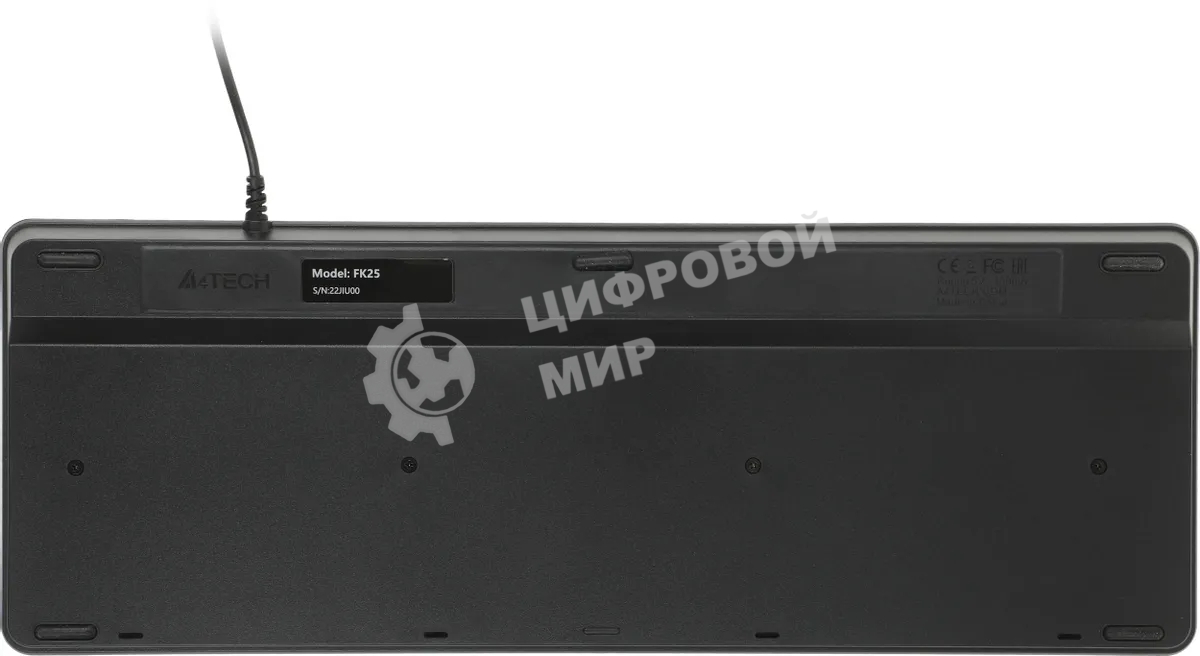 Клавиатура проводная A4Tech Fstyler FK25, USB, черный/серый