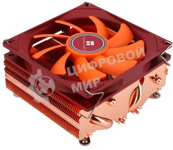 Кулер для процессора Thermalright AXP-90 X53 Full (4-pin PWM, 38mm, Cu/Cu, 4x6mm, 1x92mm, 42.58CFM, 22.4dBA, 2700RPM, S: 1851/1700/1200/115X, AM5/AM4, orange, red)