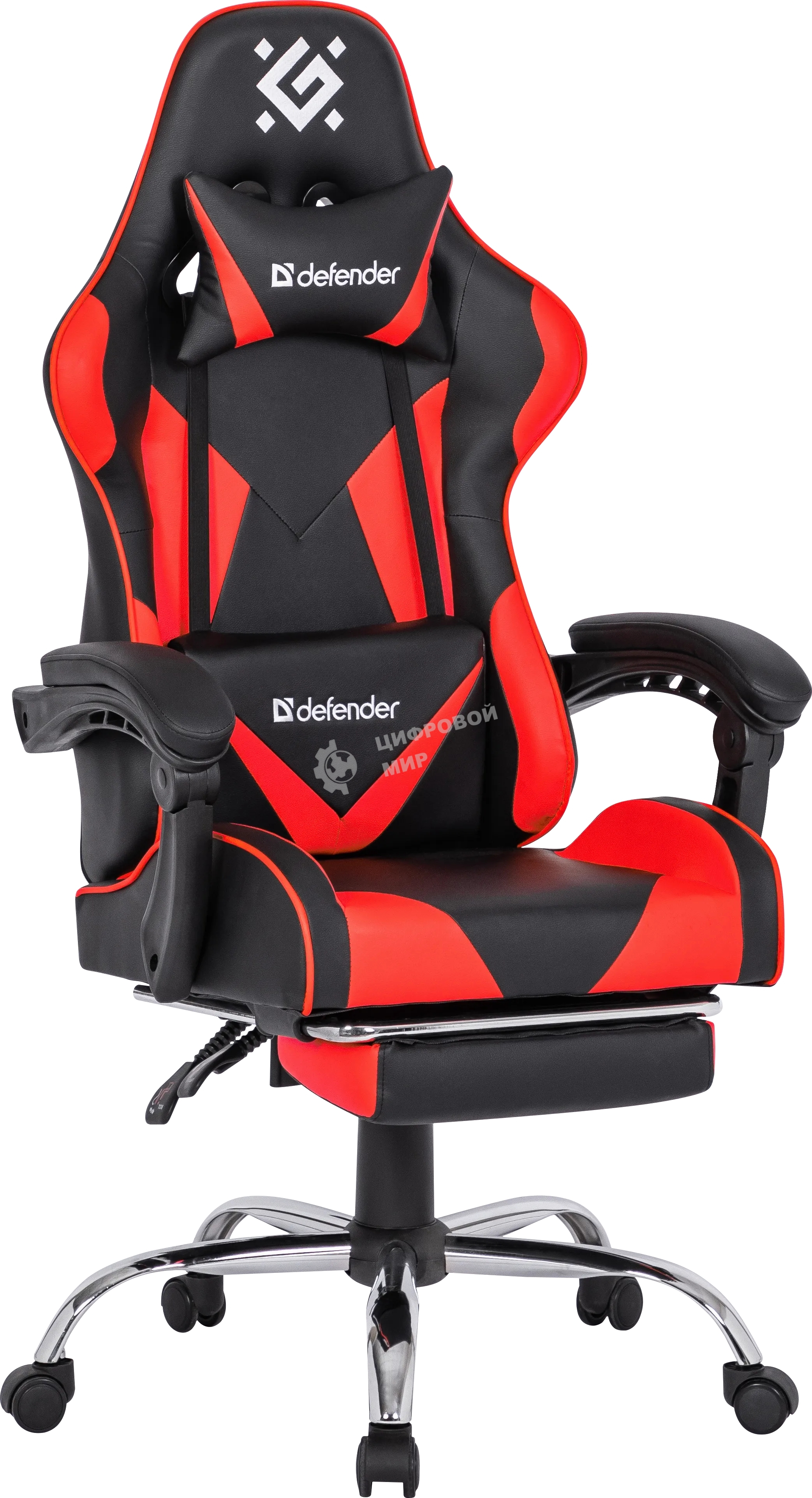 Кресло игровое Defender PILOT RED/BLACK