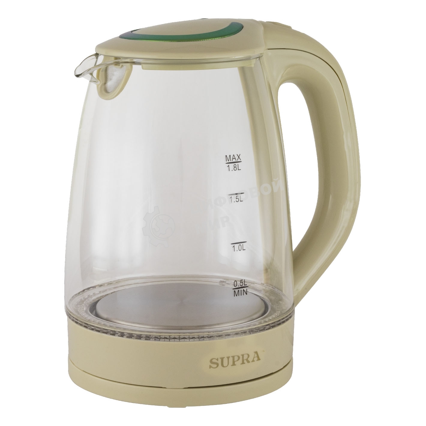 Чайник электрический SUPRA KES-1810G 1.8л. 1850Вт бежевый (корпус: стекло)