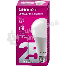 Лампа светодиодная ОНЛАЙТ 61954 OLL-A60-25-230-4K-E27 25 Вт