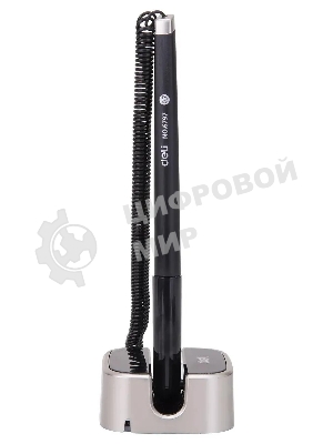 Ручка гелевая Deli E6797black черный, d=0.7мм, черные чернила, на подставке, линия 0.55мм