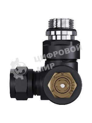 Набор термостатический трехосевой Royal Thermo Design Pro 15мм М30х1,5 черный