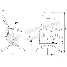 Кресло Бюрократ CH-610 Fabric Light-28 серо-голубой, ткань