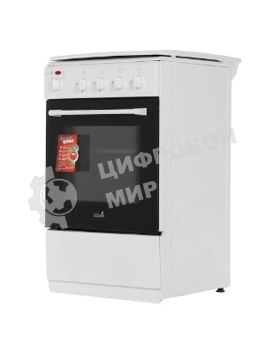 Плита комбинированная Cezaris ПГЭ 1000-05 белый, конфорок 4 шт, духовка 45 л, 51 см x 85 см x 52 см