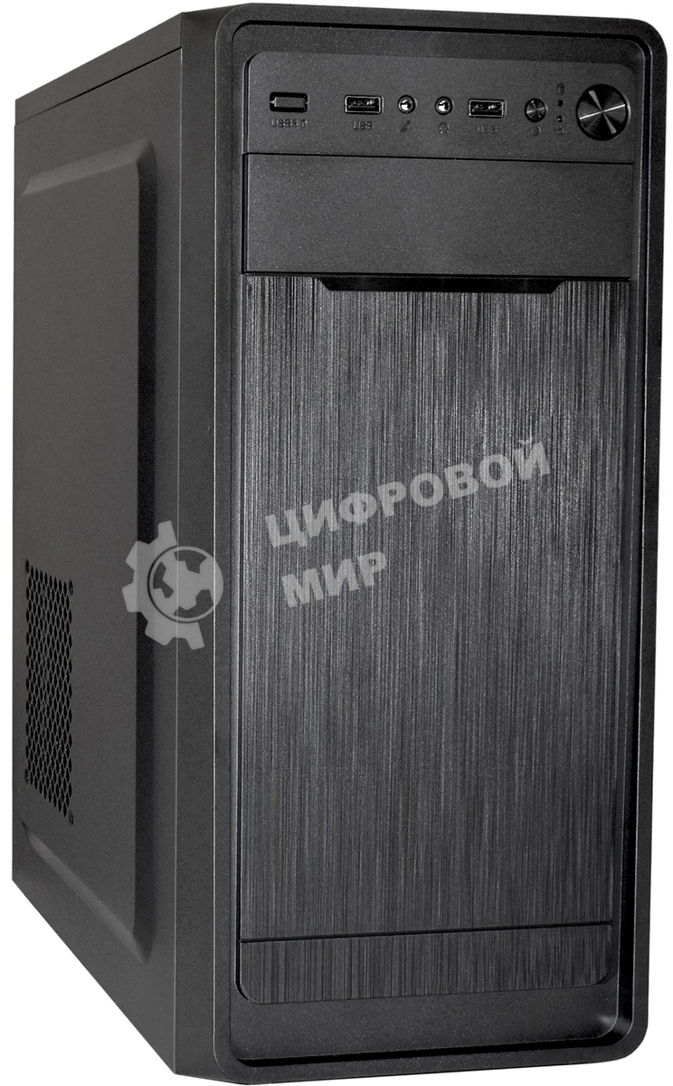 Компьютерный корпус Miditower ExeGate XP-332-UNS400 (ATX, БП UNS400 с вент. 12см, 2хUSB, аудио, черный)