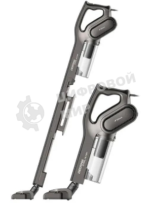 Пылесос вертикальный DEERMA Combo DX700S серый/черный, питание от сети, 210 Вт, уборка сухая, пылесборник 0.8 л