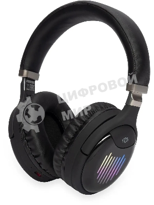 Беспроводные/проводные наушники Digma BT-16 черный, накладные, Bluetooth + проводной, складная конструкция, до 10 ч