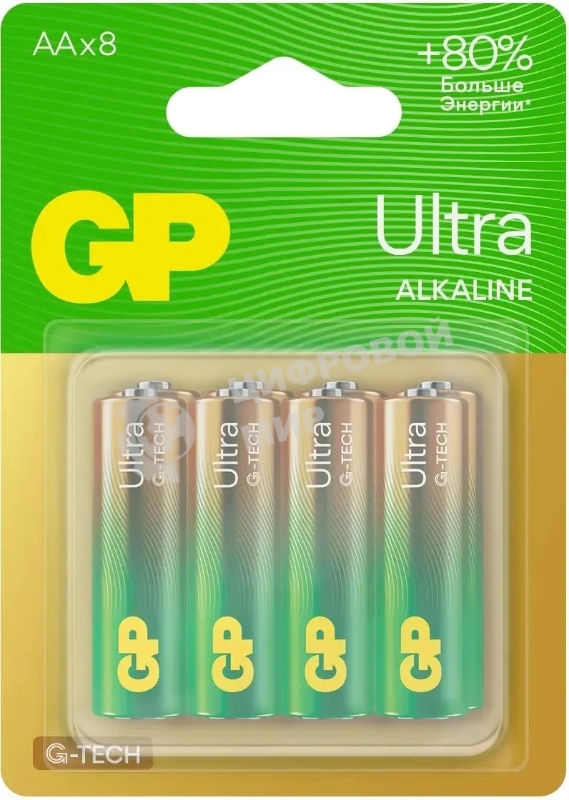 Батарея GP Ultra 15AUA21-2CRSBC8 AA (8шт) блистер