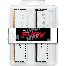Оперативная память Kingston Fury Beast, DDR5, 64Gb (2x32 GB), 6000 MHz, CL36, DIMM, радиатор, белый