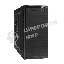 Компьютерный корпус Minitower ExeGate QA-412U-UNS500 (mATX, БП UNS500 с вент. 12см, 2хUSB+2хUSB 3.0, аудио, черный)