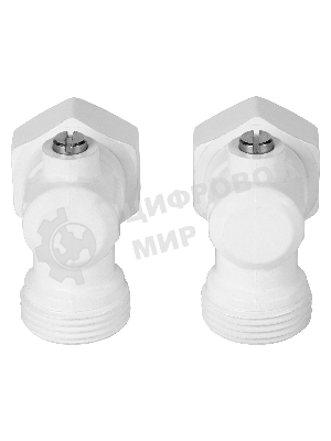 Набор нижнего подключения Royal Thermo угловой раздельный 3/4х3/4ЕК (белый)