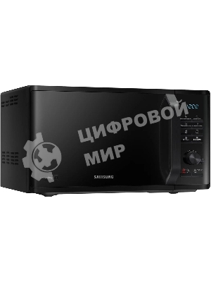 Микроволновая печь Samsung MG23K3515AK/BW черный, 23 л, 800 Вт, переключатели - кнопки, поворотный механизм