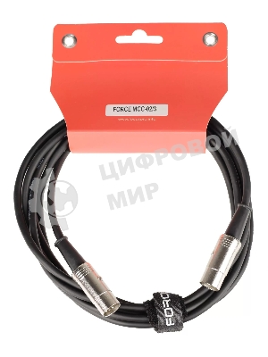 Кабель MIDI FORCE MCC-02/3MIDI DIN 5-pin - MIDI DIN 5-pin, высококачественный, диаметр 6 мм, для подключения синтезаторов, звуковых модулей и др. оборудования, профессиональные металлические разъемы, длина 3 м, черный