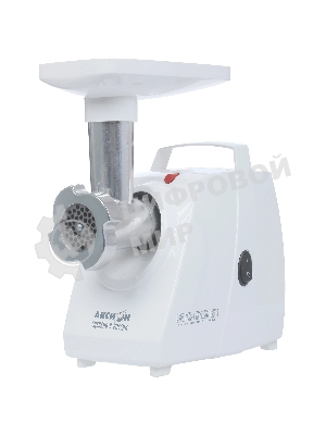 Мясорубка электрическая Аксион М34.01 белый, 1500 Вт, 1.7 кг/мин, защита от перегрузки, насадки - 5