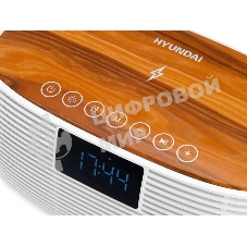 Радиобудильник Hyundai H-RCL231 белый LCD подсв:белая часы:цифровые FM