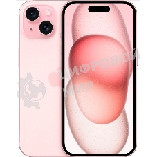 Смартфон Apple iPhone 15, 6/256Gb, розовый