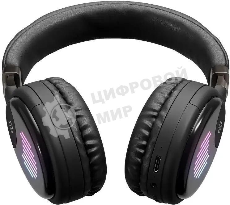 Гарнитура накладные Digma BT-16 черный беспроводные bluetooth оголовье