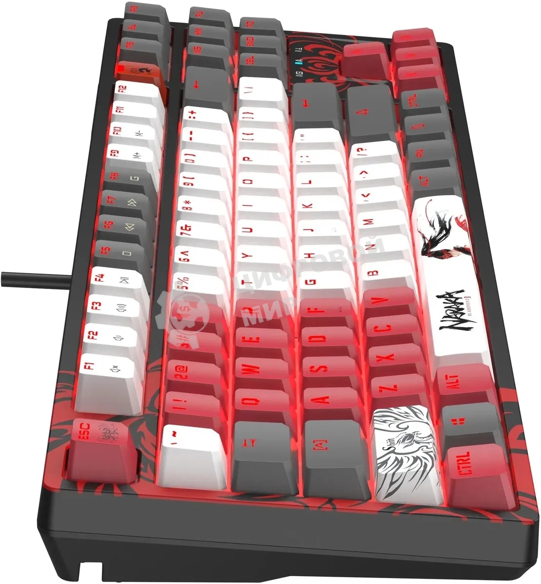 Клавиатура проводная A4Tech Bloody S87 Naraka USB черный/красный