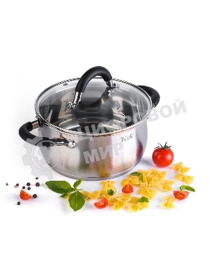 Кастрюля TalleR TR-11044 Шелборн с крышкой, 16,5 см, 2,2 л, нержавеющая сталь 18/10