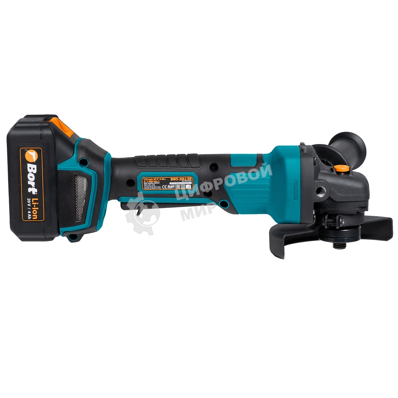 Угловая шлифовальная машина Bort BWS-20Li-SR аккумуляторная (93412215)