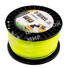 Леска для триммера Denzel квадрат, 2,0мм х 251м, на DIN катушке FLEX CORD