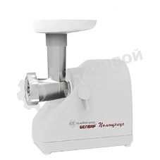 Мясорубка электрическая Белвар Помощница КЭМ-П2У 304-02 белый, 1800 Вт, 0.4 кг/мин, реверс, защита от перегрузки, насадки - 5