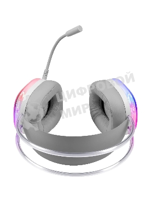 Гарнитура Defender Cyborg белый, проводная, USB, подсветка