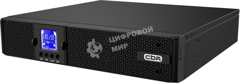 Источник бесперебойного питания CBR ESN-1KRT-8I-LCHERSC Online 1000VA/1000W RT 8 x C13, LCD, HID-USB, RS232, EPO, SNMP slot