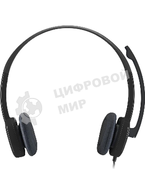 Гарнитура Logitech H151 чёрный, проводная, 3.5 мм