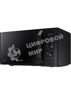 Микроволновая печь Samsung MG23K3515AK/BW черный, 23 л, 800 Вт, переключатели - кнопки, поворотный механизм